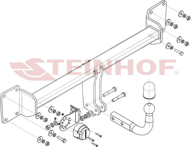 Фаркоп Steinhof для Volvo V60 II универсал (вкл. R-Design, вкл. 4WD) 2018-2026. Артикул V-316