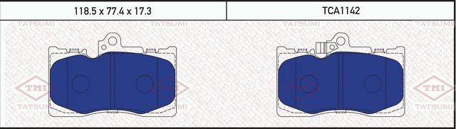 Колодки тормозные LEXUS GS 05- перед. (Tatsumi). Артикул TCA1142