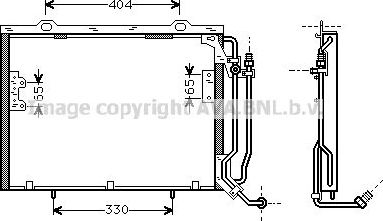Радиатор кондиционера (конденсатор) AVA (алюминий). Артикул MSA5279