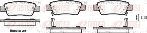 Тормозные колодки Remsa задние для Honda CR-V III 2006-2012. Артикул 1290.02