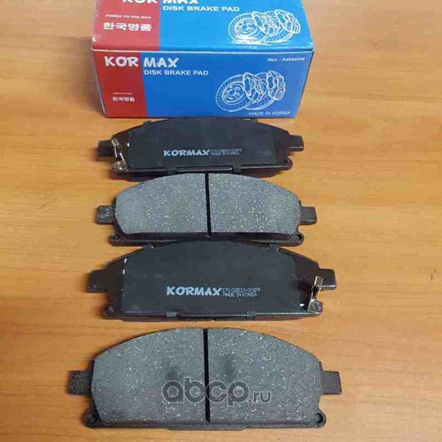 КОЛОДКИ ТОРМОЗНЫЕ, ПЕРЕДНИЕ С АНТИСКРИПНОЙ ПЛАСТИ (Kormax). Артикул KBP076