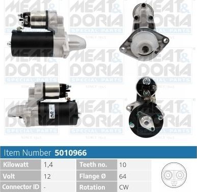 Стартер Meat & Doria для Opel Corsa E 2014-2019. Артикул 5010966