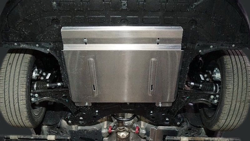 Защита алюминиевая ТСС (4 мм) для картера и КПП Geely Emgrand 2024-2026. Артикул ZKTCC00698