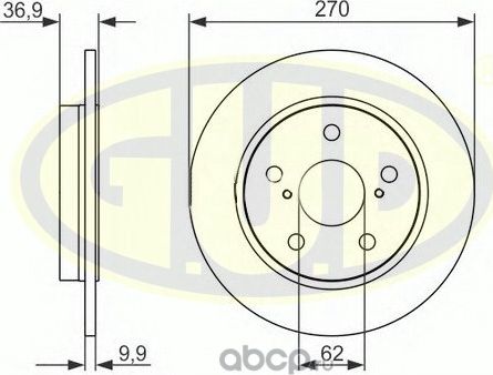 Тормозной диск G.U.D.. Артикул GDB110337