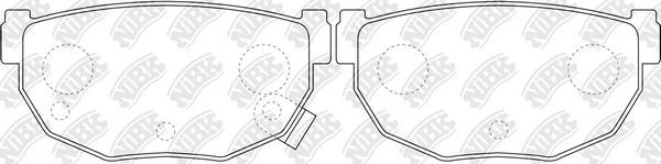 Тормозные колодки NiBK задние для Nissan Silvia VII (S15) 1999-2003. Артикул PN2377