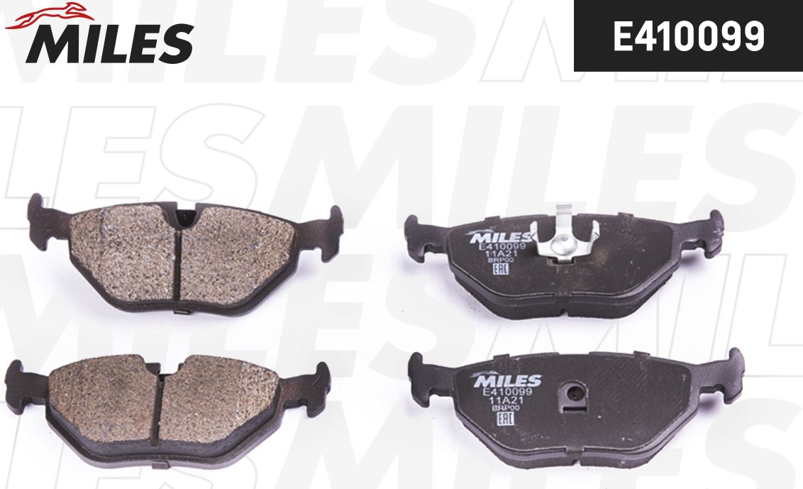 Тормозные колодки Miles (Low-Metallic) задние для BMW 3 II (E30) 1986-1992. Артикул E410099