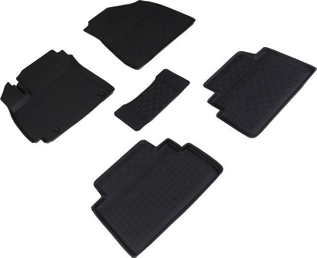 Коврики резиновые Seintex с высоким бортом для салона Kia Soul III 2019-2026. Артикул 92059