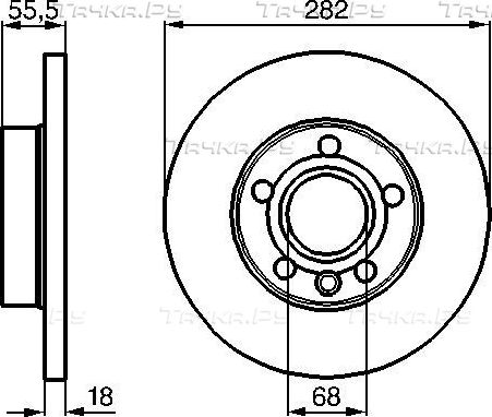 Тормозной диск Bosch. Артикул 0 986 479 B54