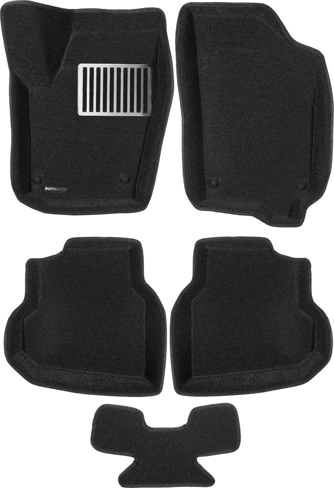 Коврики текстильные Euromat 3D Lux для салона Volkswagen Polo V седан 2010-2026. Артикул EM3D-005416