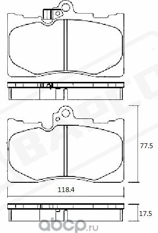 Колодки тормозные дисковые, комплект, (Bapco) Bapco. Артикул BP0598
