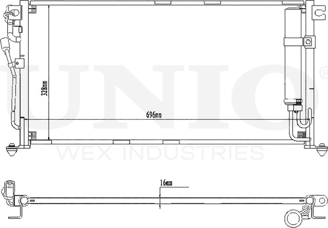 Радиатор кондиционера (Unio). Артикул RAD-30027