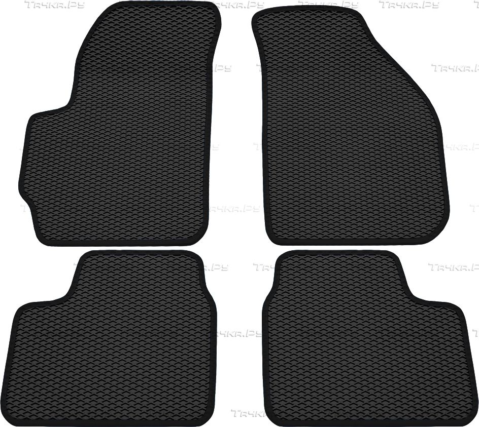 Коврики Rezkon EVA для салона Daewoo Matiz 1998-2015 Черный кант. Артикул 9014010101