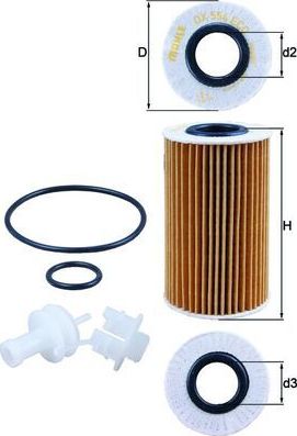 Масляный фильтр Mahle. Артикул OX 554D2