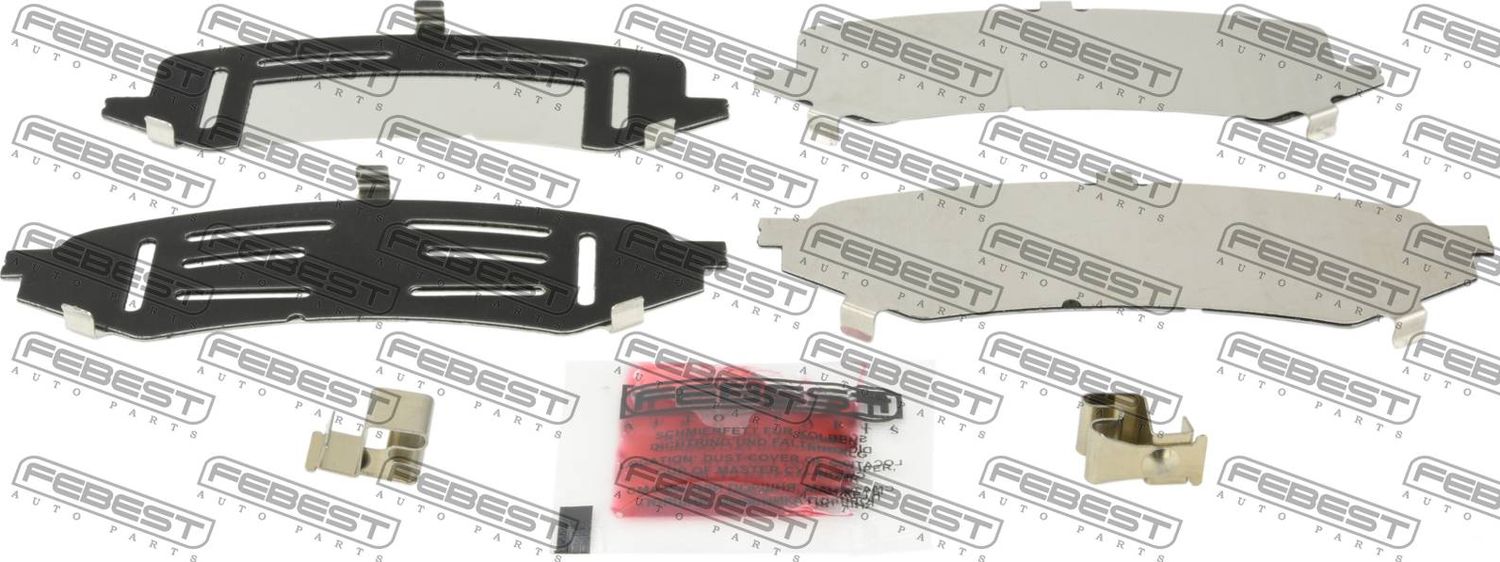 МОНТАЖНЫЙ КОМПЛЕКТ ДЛЯ ДИСКОВЫХ КОЛОДОК, шт Febest. Артикул 0103-HDJ100R