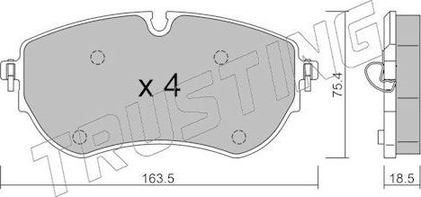 Тормозные колодки Trusting. Артикул 1172.1