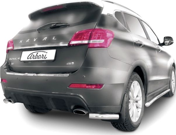 Защита Arbori заднего бампера d57 уголки для Haval H2 2014-2021. Артикул AFZDAHAVH209