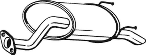 Глушитель (задняя часть) Bosal для Honda Jazz I 2002-2008. Артикул 163-395