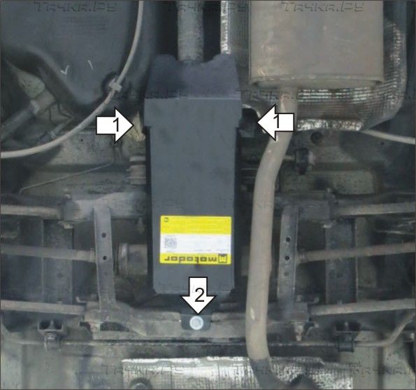 Защита Мотодор для заднего дифференциала Nissan Terrano III 2014-2026. Артикул 01732