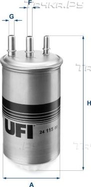 Топливный фильтр UFI для Renault Logan II 2008-2026. Артикул 24.115.00