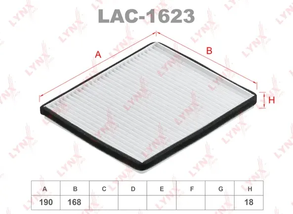 Фильтр салонный (Lynxauto). Артикул LAC1623