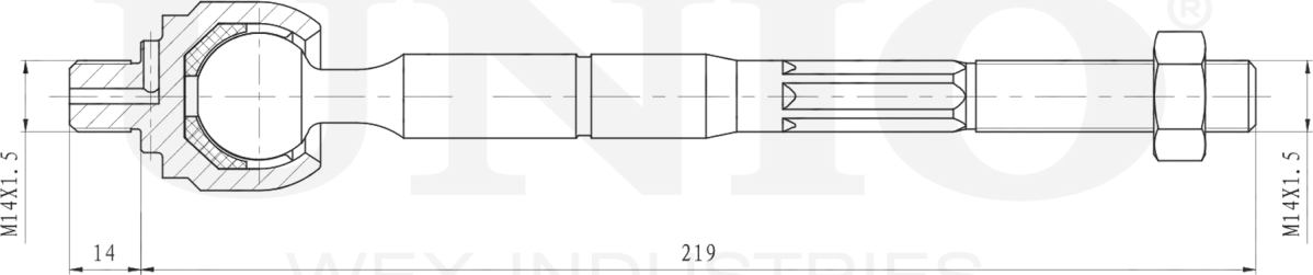 Тяга рулевая (Unio). Артикул SSP-30070