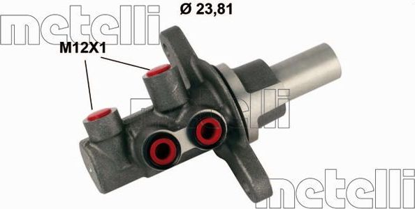 Тормозной цилиндр главный Metelli (алюминий). Артикул 05-0842