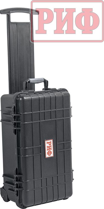 Кейс пластиковый защитный ударопрочный РИФ 559х351х229 мм на колесах с телескопической ручкой. Артикул WRT-53