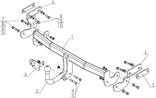Фаркоп AvtoS для Kia Optima IV 2015-2020. Артикул KI 33