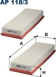 Воздушный фильтр Filtron. Артикул AP 118/3-2x