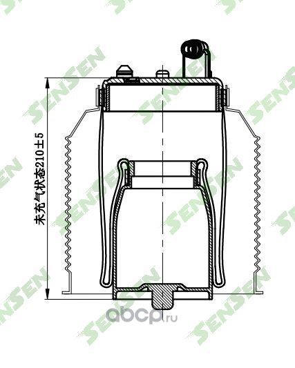 SAR010 Пневмобаллон подвески TOYOTA Lexus GX470 GX460 2002-2009 Rear L (Sensen). Артикул SAR010