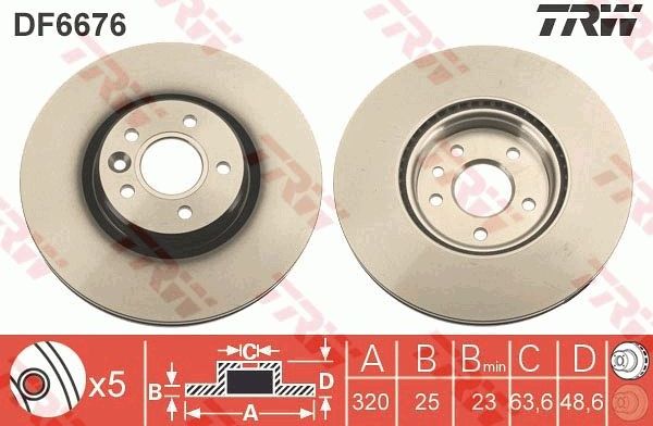 Тормозной диск TRW. Артикул DF6676S