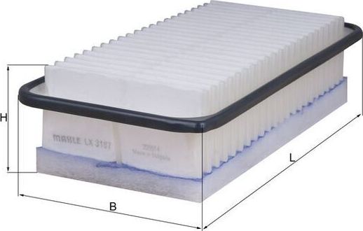 Воздушный фильтр Mahle. Артикул LX 3187