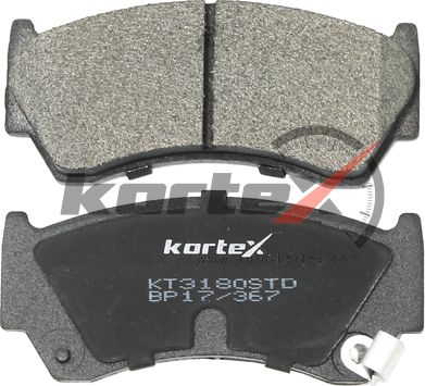 Колодки тормозные NISSAN ALMERA(N15) перед. (Kortex). Артикул KT3180STD