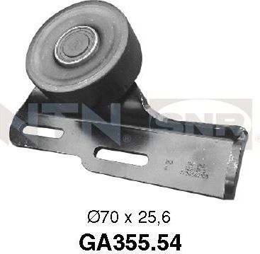Натяжной ролик (натяжитель) приводного поликлинового ремня NTN / SNR. Артикул GA355.54