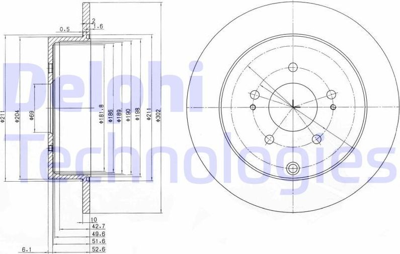 Тормозной диск Delphi. Артикул BG4035