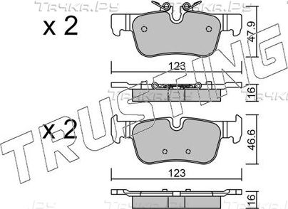 Тормозные колодки Trusting задние для BMW 1 III (F40) 2019-2026. Артикул 1062.0