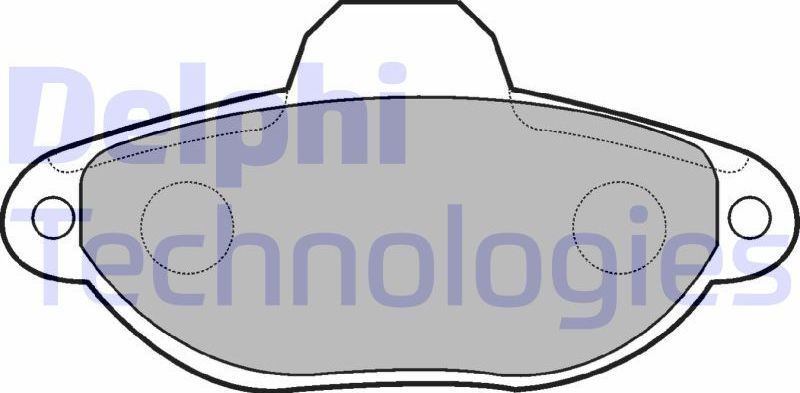 Тормозные колодки Delphi (Low-Metallic). Артикул LP851