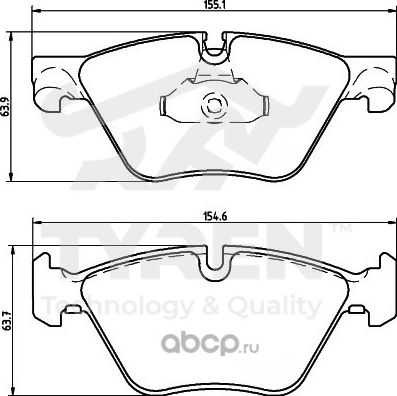 Колодки тормозные (Tyren). Артикул TYR1210831