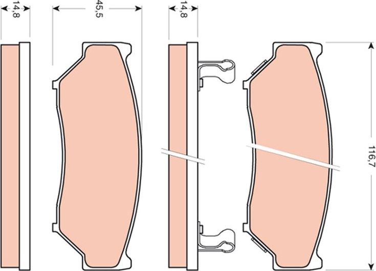 Тормозные колодки TRW. Артикул GDB3436
