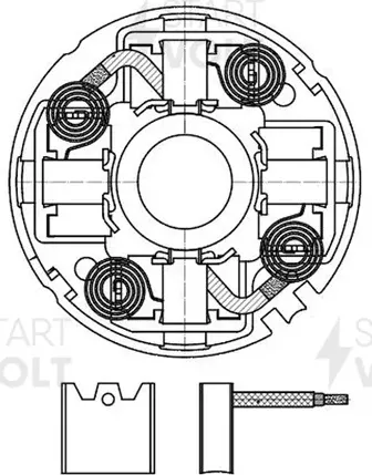 Узел щеточный стартера BMW 5 G30 (16-)/X3 G01 (17-)/X4 G02 (18-) 2.0D (Startvolt). Артикул VBS 2611