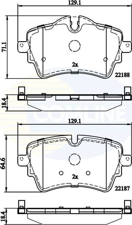 Тормозные колодки Comline Comline. Артикул CBP02261