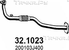 Глушитель (труба приемная) Asso передний для Nissan Primera P11 1996-2002. Артикул 32.1023