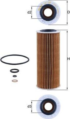 Масляный фильтр Mahle для Alfa Romeo 159 2005-2012. Артикул OX 368D1