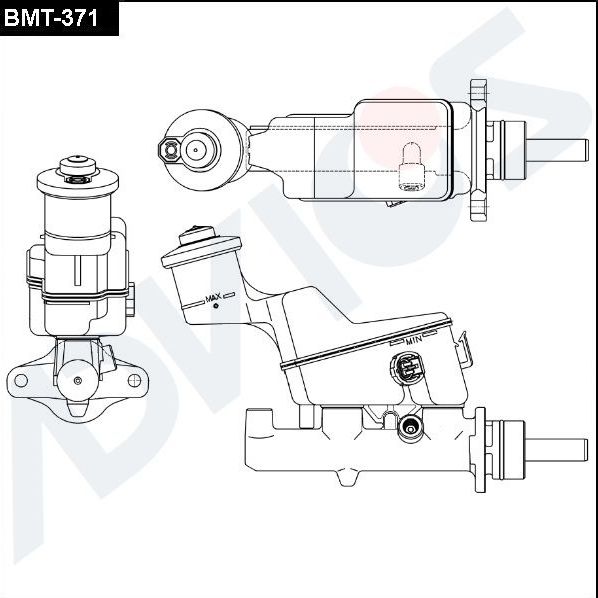 Тормозной цилиндр главный Advics (алюминий) для Toyota Caldina II 1997-2001. Артикул BMT-371