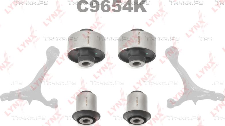 Сайлентблок переднего рычага подвески LYNXauto KIT нижний для Honda Stream I 2001-2006. Артикул C9654K