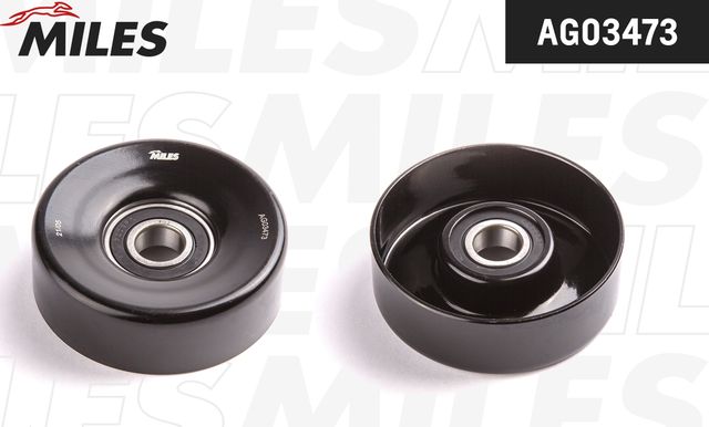 Направляющий (ведущий) ролик приводного поликлинового ремня Miles для Ford Explorer IV 2006-2010. Артикул AG03473