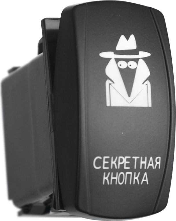 Переключатель РИФ включения/выключения СЕКРЕТНАЯ КНОПКА с белой подсветкой. Артикул RIF22-1-1102800