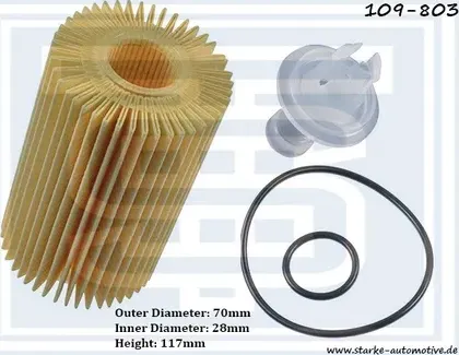 ФИЛЬТР МАСЛЯНЫЙ TOYOTA LAND CRUISER J20 4,5D (Starke). Артикул 109803