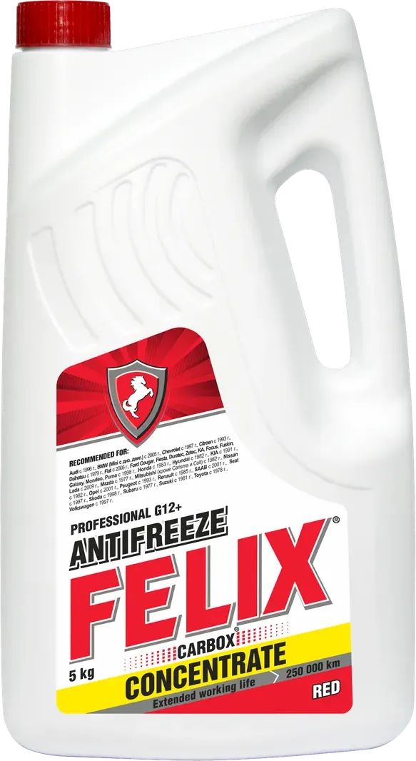 Конц. антифриза FELIX CARBOX G12+ красный в п/э кан.5кг Felix. Артикул 430206041