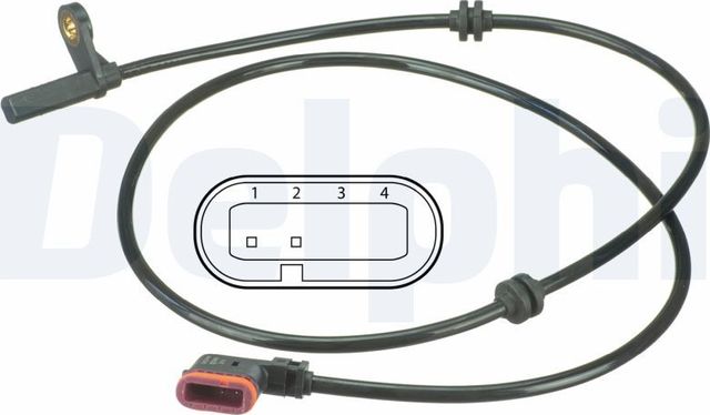 Датчик ABS Delphi задний для Mercedes-Benz C-Класс III (W204, C204) 2007-2015. Артикул SS20498